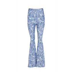 AZUL BLUE PAISLEY FLARED PANTS